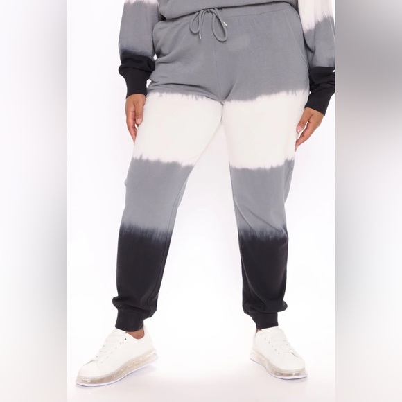 Black & Grey Tie Dye Sweatsuit - Picture 2 of 4